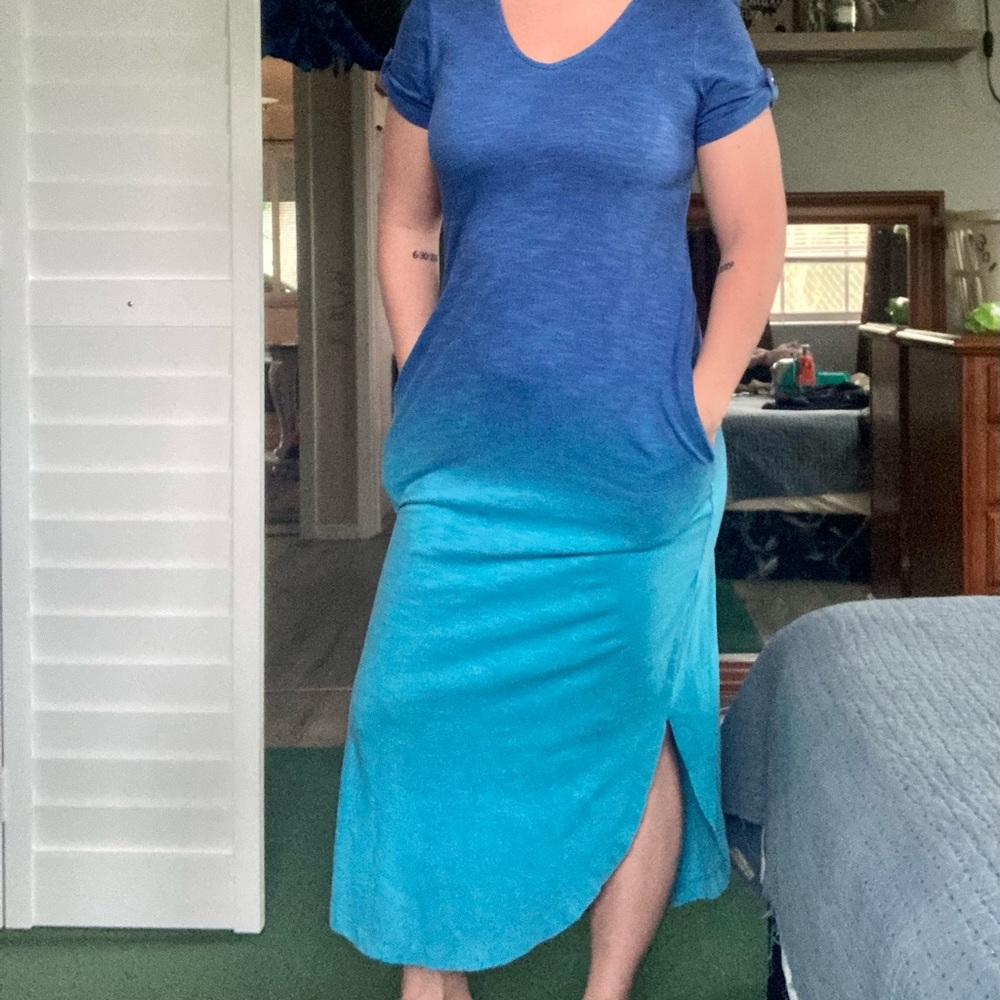 Chico’s Ombré blue maxi-dress